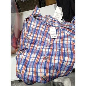 VETEMENTS-Barbes Trench Coat-Blue Check-SM